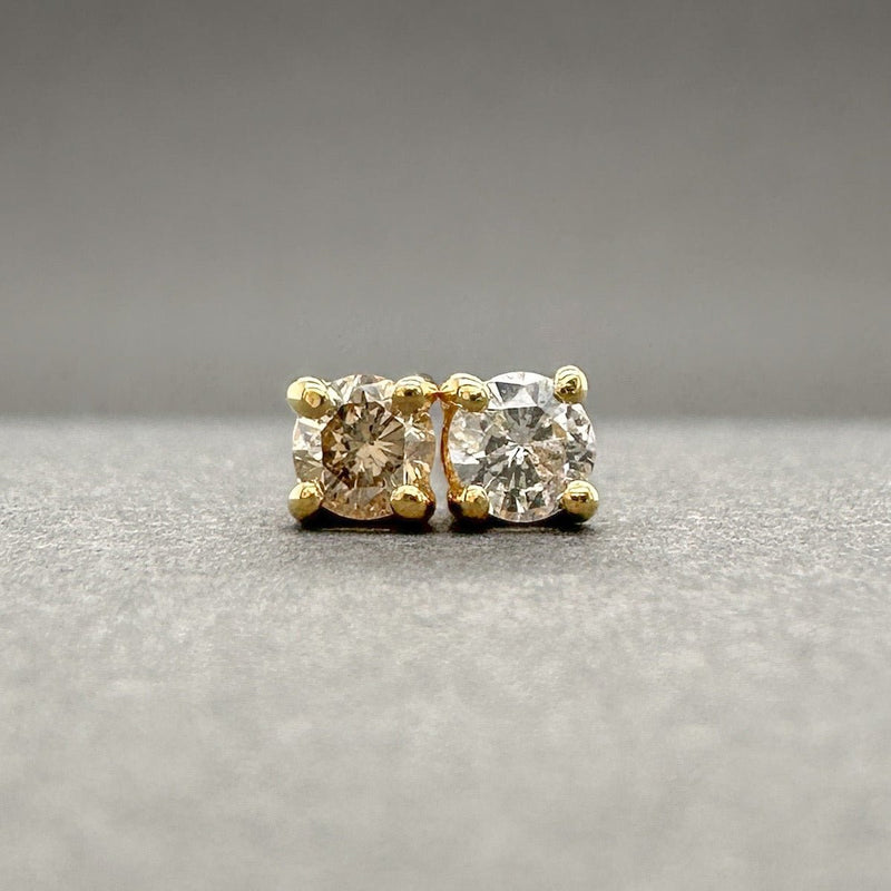 Estate 14K Y Gold 0.15ctw G - K/I1 Diamond Stud Earrings - Walter Bauman Jewelers