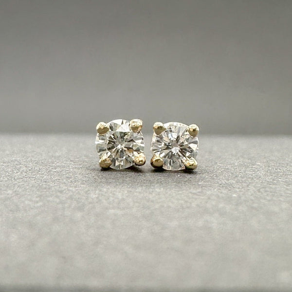 Estate 14K Y Gold 0.16ctw G/SI2 Diamond Stud Earrings - Walter Bauman Jewelers