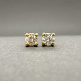 Estate 14K Y Gold 0.16ctw H - I/SI2 - I1 Diamond Stud Earrings - Walter Bauman Jewelers