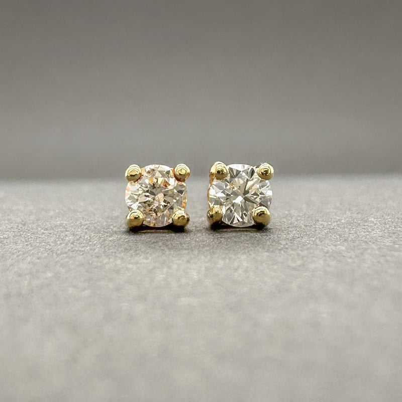 Estate 14K Y Gold 0.16ctw H - I/SI2 - I1 Diamond Stud Earrings - Walter Bauman Jewelers