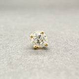 Estate 14K Y Gold 0.17ct H/SI2 OEC Diamond Single Stud - Walter Bauman Jewelers