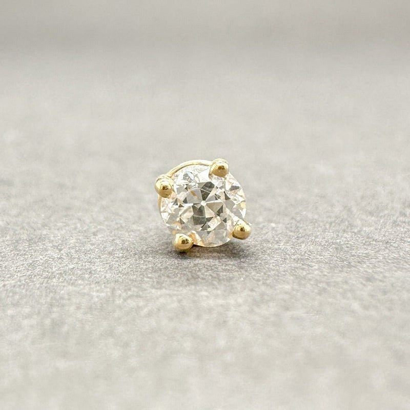 Estate 14K Y Gold 0.17ct H/SI2 OEC Diamond Single Stud - Walter Bauman Jewelers