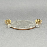 Estate 14K Y Gold 0.18ctw F - G/SI1 - 2 Diamond Stud Earrings - Walter Bauman Jewelers