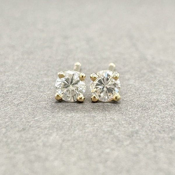 Estate 14K Y Gold 0.18ctw F - G/SI1 - 2 Diamond Stud Earrings - Walter Bauman Jewelers