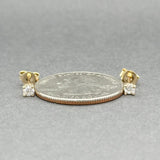 Estate 14K Y Gold 0.18ctw H - I/SI1 - 2 Diamond Stud Earring - Walter Bauman Jewelers