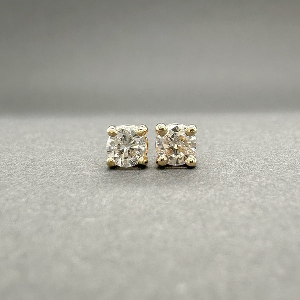 Estate 14K Y Gold 0.18ctw H - I/SI2 - I1 Diamond Stud Earrings - Walter Bauman Jewelers