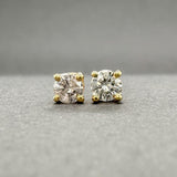 Estate 14K Y Gold 0.20ctw H - I/SI2 - I1 Diamond Stud Earrings - Walter Bauman Jewelers