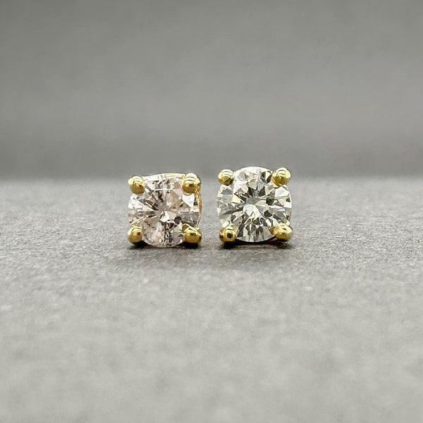 Estate 14K Y Gold 0.20ctw H - I/SI2 - I1 Diamond Stud Earrings - Walter Bauman Jewelers