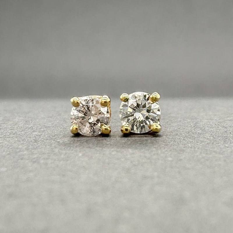 Estate 14K Y Gold 0.20ctw H - I/SI2 - I1 Diamond Stud Earrings - Walter Bauman Jewelers