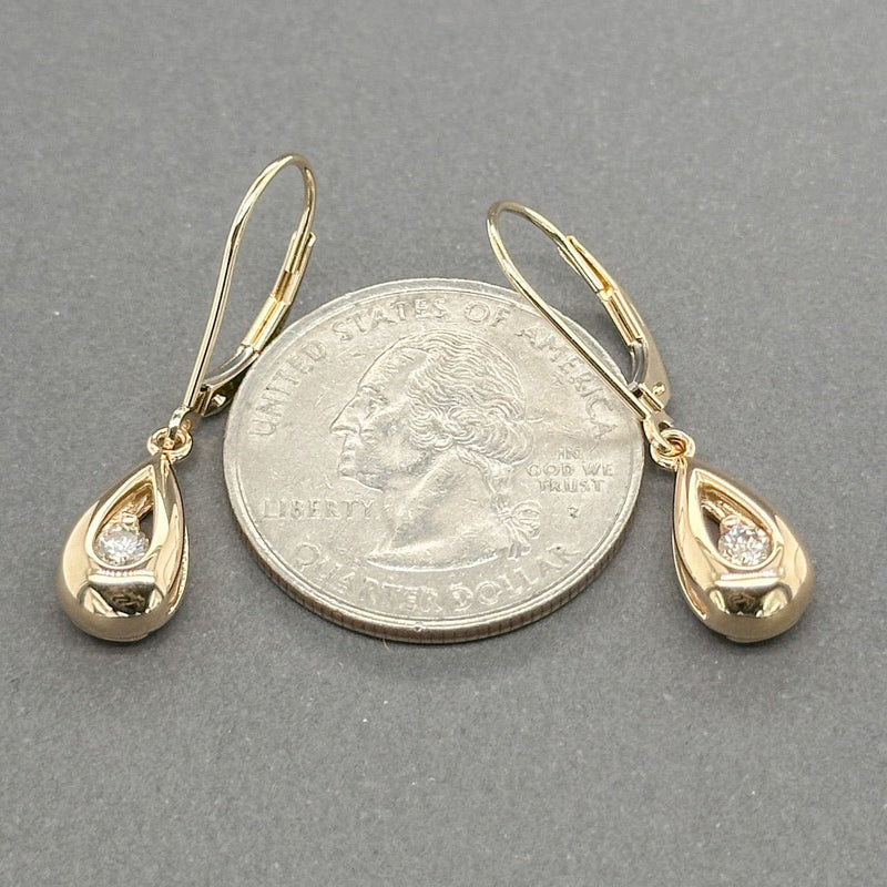 Estate 14K Y Gold 0.20ctw H/SI2 - I1 Diamond Dangle Earrings - Walter Bauman Jewelers