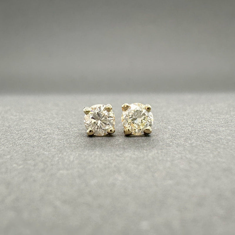 Estate 14K Y Gold 0.20ctw I - J/VS2 - SI2 Diamond Stud Earrings - Walter Bauman Jewelers