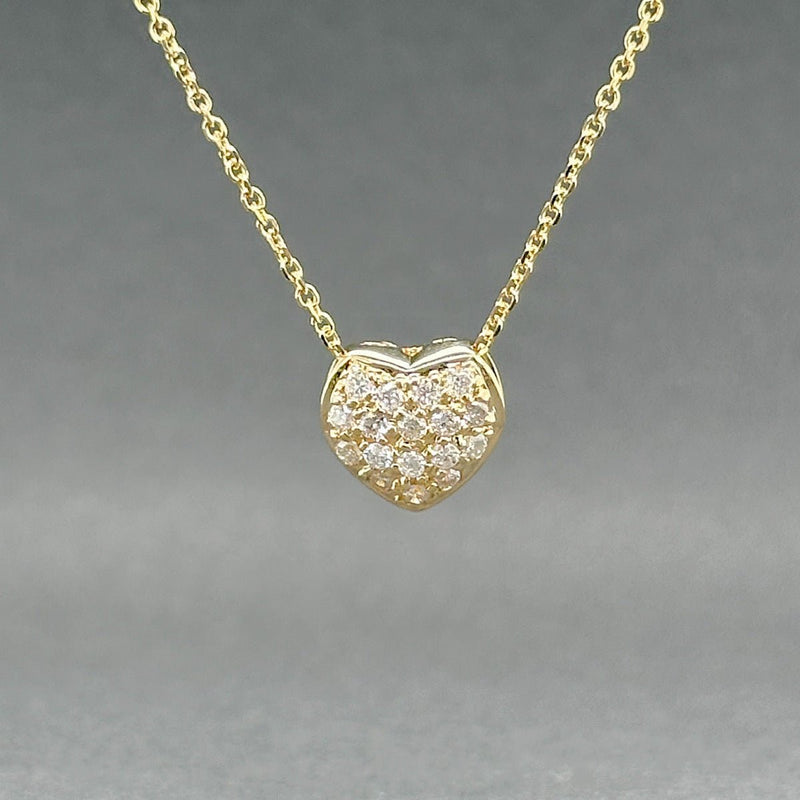 Estate 14K Y Gold 0.21ctw G/SI2 Diamond Heart Pendant - Walter Bauman Jewelers