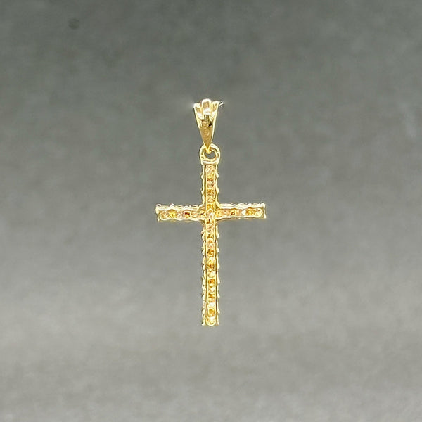 Estate 14K Y Gold 0.25ctw H/SI2 Diamond Cross Pendant - Walter Bauman Jewelers