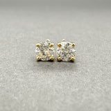 Estate 14K Y Gold 0.26ctw G - H/SI1 - I1 Diamond Stud Earrings - Walter Bauman Jewelers