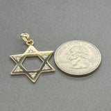 Estate 14K Y Gold 0.26ctw G/SI1 Diamond Star Of David Pendant - Walter Bauman Jewelers