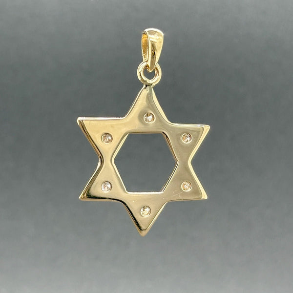 Estate 14K Y Gold 0.26ctw G/SI1 Diamond Star Of David Pendant - Walter Bauman Jewelers