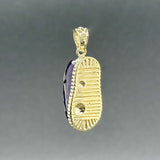 Estate 14K Y Gold 0.30ctw H - I/SI1 - 2 Diamond Baby Shoe Pendant - Walter Bauman Jewelers