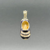 Estate 14K Y Gold 0.30ctw H - I/SI1 - 2 Diamond Baby Shoe Pendant - Walter Bauman Jewelers