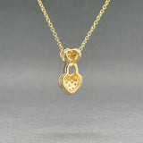 Estate 14K Y Gold 0.30ctw H/SI1 - 2 Diamond Double Heart Pendant - Walter Bauman Jewelers