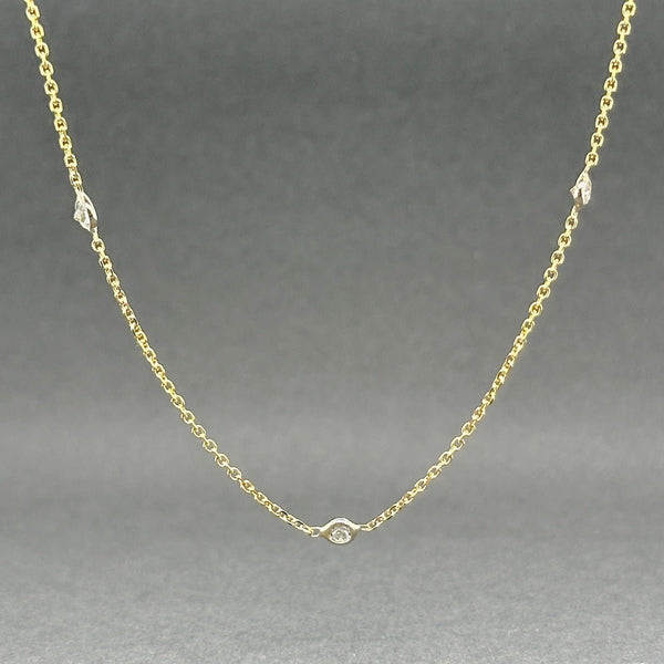 Estate 14K Y Gold 0.36ctw G - H/VS2 - SI1 Diamond By The Yard Necklace 1 - Walter Bauman Jewelers