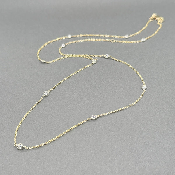 Estate 14K Y Gold 0.36ctw G - H/VS2 - SI1 Diamond By The Yard Necklace 1 - Walter Bauman Jewelers