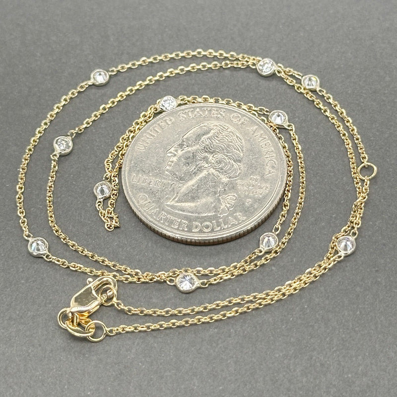 Estate 14K Y Gold 0.36ctw G - H/VS2 - SI1 Diamonds By The Yard Necklace 2 - Walter Bauman Jewelers