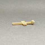 Estate 14K Y Gold 0.36ctw G/SI2-I1 Diamond Cross Pendant - Walter Bauman Jewelers