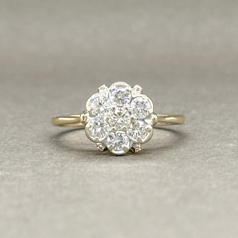 Estate 14K Y Gold 0.40ctw H-I/VS2-SI1 Diamond Cluster Ring - Walter Bauman Jewelers