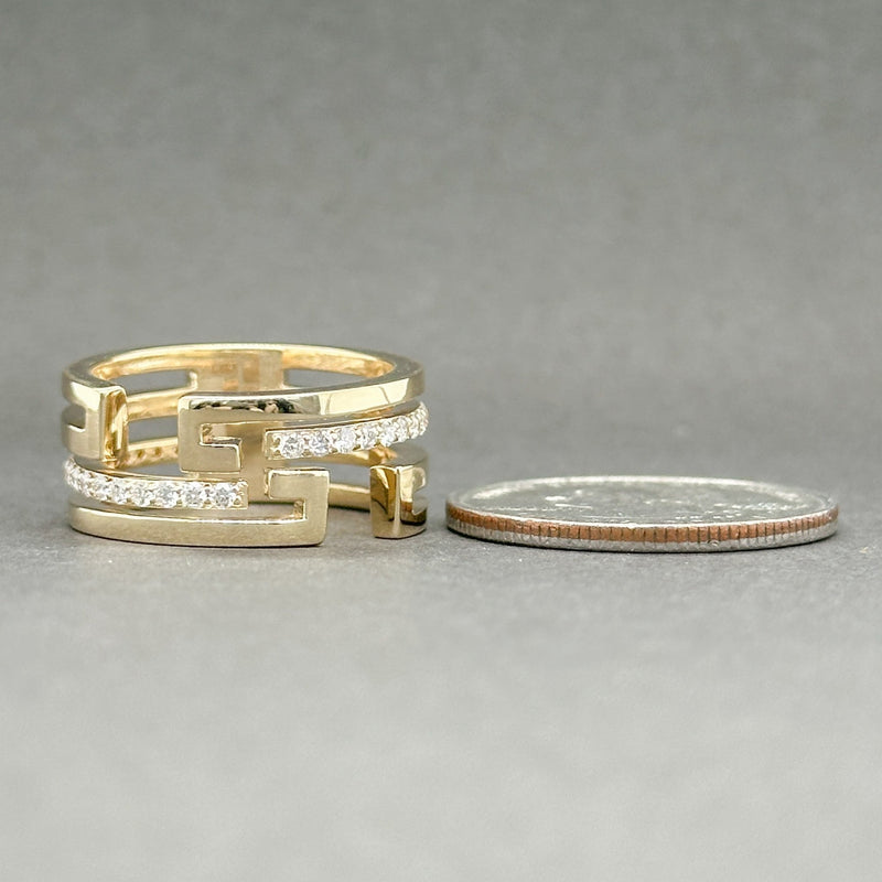 Estate 14K Y Gold 0.43ctw G/SI1-2 Diamond Geometric Ring - Walter Bauman Jewelers