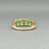 Estate 14K Y Gold 0.45ctw Emerald & 0.05ctw H - I/SI1 - 2 Diamond Ring - Walter Bauman Jewelers