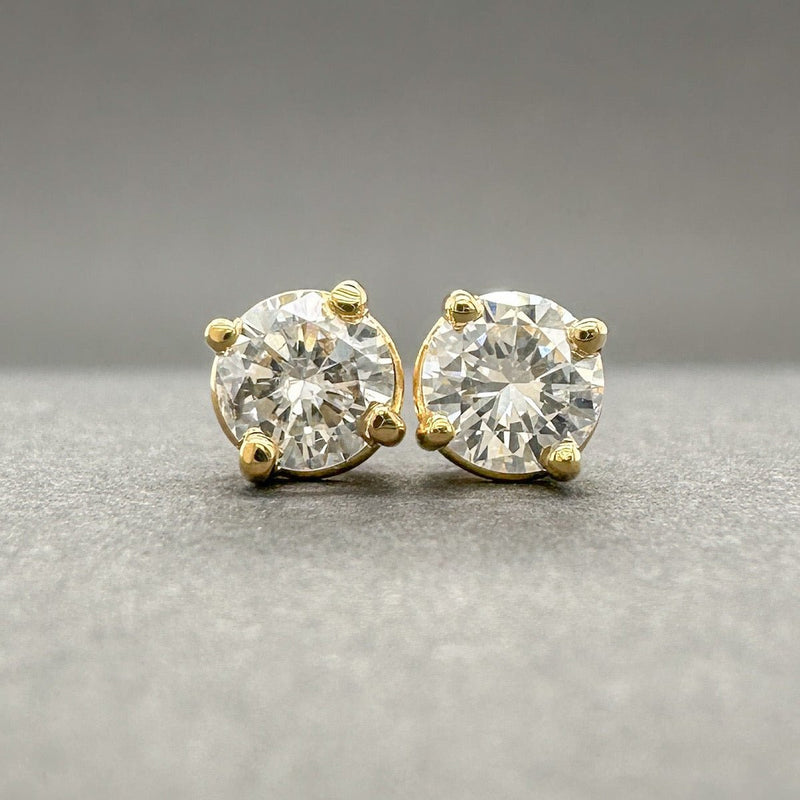 Estate 14K Y Gold 0.48ctw G/SI1 - 2 Diamond Stud Earrings - Walter Bauman Jewelers