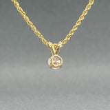 Estate 14K Y Gold 0.49ct I - J/SI2 Diamond Solitaire Pendant - Walter Bauman Jewelers