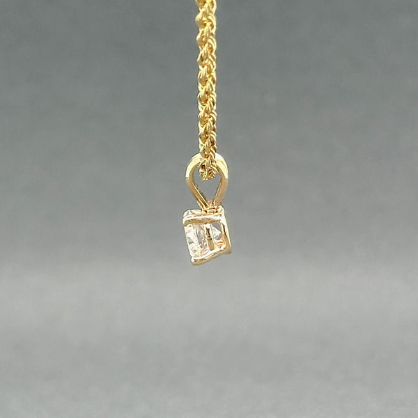 Estate 14K Y Gold 0.49ct I - J/SI2 Diamond Solitaire Pendant - Walter Bauman Jewelers