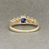 Estate 14K Y Gold 0.49ct Sapphire & 0.26ctw G-H/SI1-2 Diamond Ring - Walter Bauman Jewelers