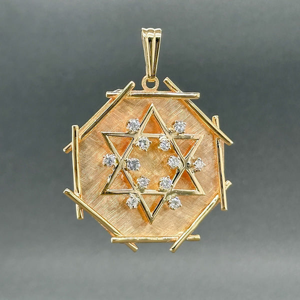 Estate 14K Y Gold 0.50ctw G - H/SI1 - 2 Diamond Star of David Pendant - Walter Bauman Jewelers