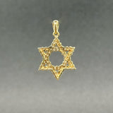 Estate 14K Y Gold 0.51ctw H/SI2 Diamond Star of David Pendant - Walter Bauman Jewelers