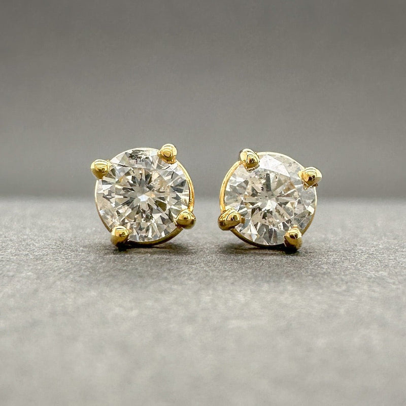 Estate 14K Y Gold 0.52ctw H/I1 Diamond Stud Earrings - Walter Bauman Jewelers