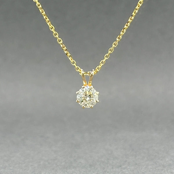 Estate 14K Y Gold 0.55ct K/I1 Diamond Pendant - Walter Bauman Jewelers