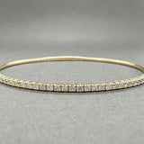 Estate 14K Y Gold 0.55ctw H - I/SI2 Diamond Flexi Bangle Bracelet - Walter Bauman Jewelers