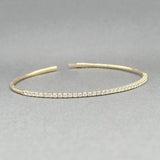 Estate 14K Y Gold 0.55ctw H - I/SI2 Diamond Flexi Bangle Bracelet - Walter Bauman Jewelers