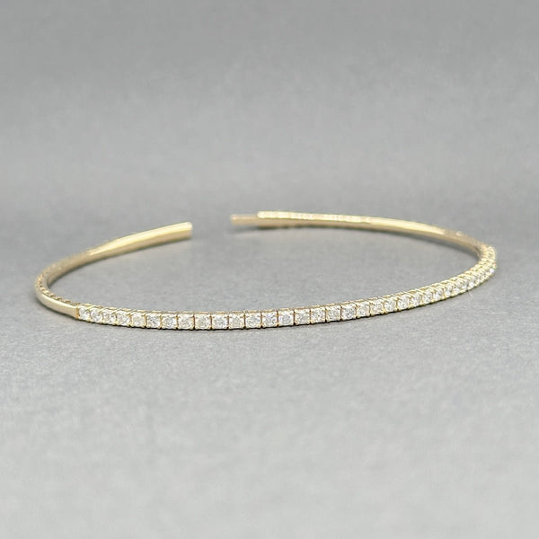 Estate 14K Y Gold 0.55ctw H - I/SI2 Diamond Flexi Bangle Bracelet - Walter Bauman Jewelers