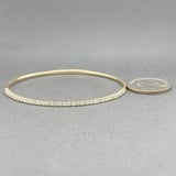 Estate 14K Y Gold 0.55ctw H - I/SI2 Diamond Flexi Bangle Bracelet - Walter Bauman Jewelers