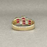 Estate 14K Y Gold 0.56ctw Ruby & 0.02ctw H-I/SI1-2 Diamond Ring - Walter Bauman Jewelers