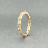 Estate 14K Y Gold 0.56ctw Sapphire & 0.35ctw Diamond Eternity Ring - Walter Bauman Jewelers