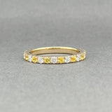 Estate 14K Y Gold 0.56ctw Sapphire & 0.35ctw Diamond Eternity Ring - Walter Bauman Jewelers