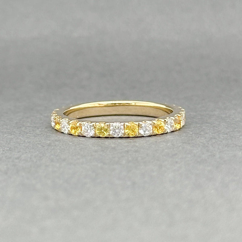 Estate 14K Y Gold 0.56ctw Sapphire & 0.35ctw Diamond Eternity Ring - Walter Bauman Jewelers