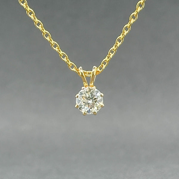 Estate 14K Y Gold 0.58ct J/SI2 Diamond Pendant - Walter Bauman Jewelers