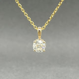 Estate 14K Y Gold 0.63ct I - J/I2 Diamond Pendant - Walter Bauman Jewelers