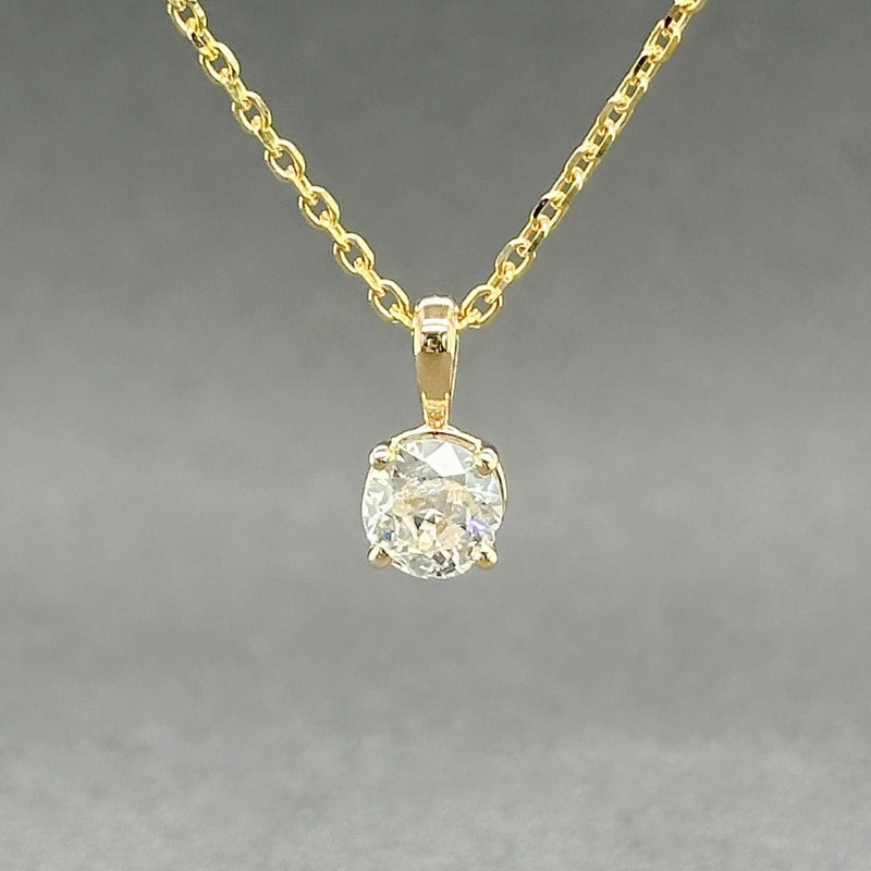 Estate 14K Y Gold 0.63ct I - J/I2 Diamond Pendant - Walter Bauman Jewelers