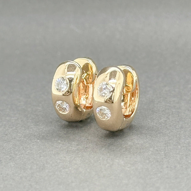 Estate 14K Y Gold 0.63ctw I - J/SI1 - 2 Diamond Huggie Earrings - Walter Bauman Jewelers